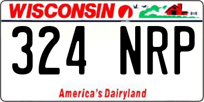 WI license plate 324NRP