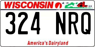 WI license plate 324NRQ