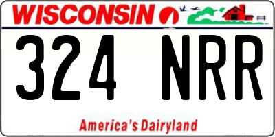 WI license plate 324NRR