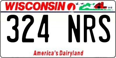 WI license plate 324NRS