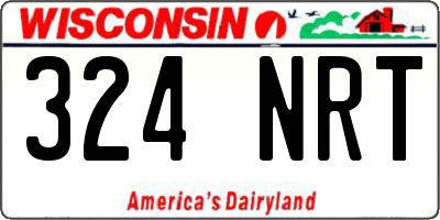 WI license plate 324NRT