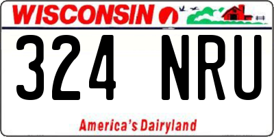 WI license plate 324NRU