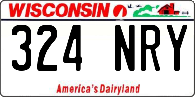 WI license plate 324NRY