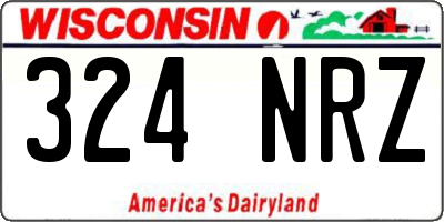 WI license plate 324NRZ