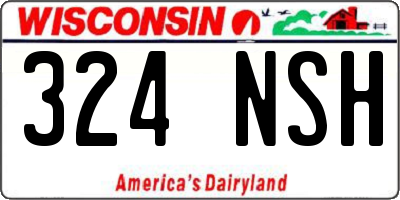 WI license plate 324NSH