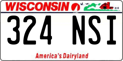WI license plate 324NSI