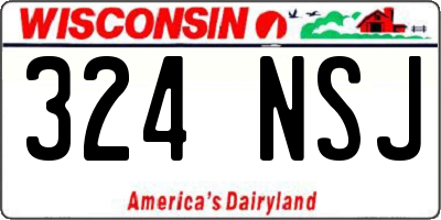 WI license plate 324NSJ