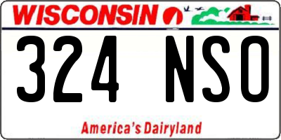 WI license plate 324NSO