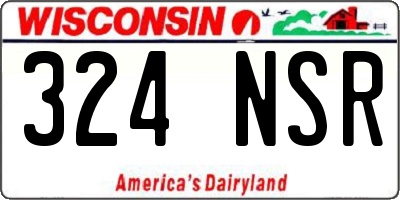 WI license plate 324NSR
