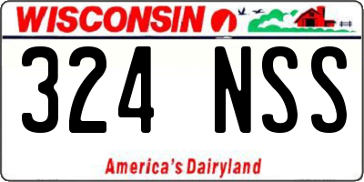 WI license plate 324NSS