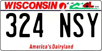 WI license plate 324NSY