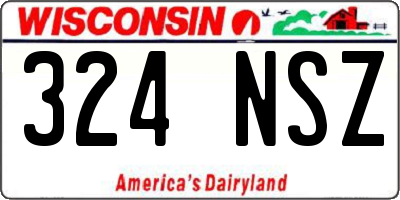 WI license plate 324NSZ