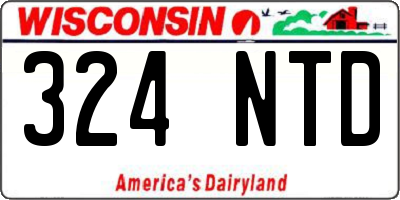 WI license plate 324NTD