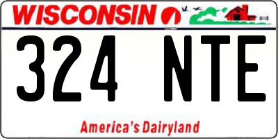 WI license plate 324NTE