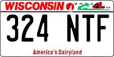 WI license plate 324NTF