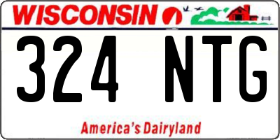 WI license plate 324NTG