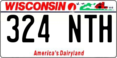WI license plate 324NTH