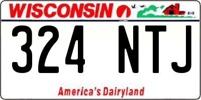 WI license plate 324NTJ