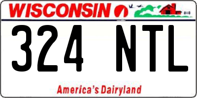 WI license plate 324NTL