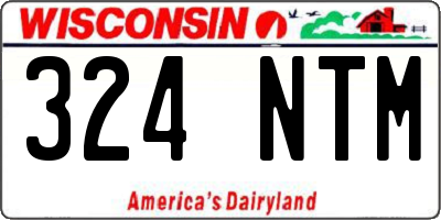 WI license plate 324NTM