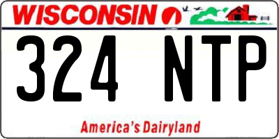 WI license plate 324NTP