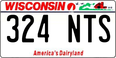 WI license plate 324NTS