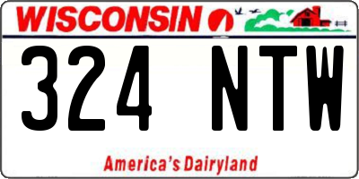 WI license plate 324NTW