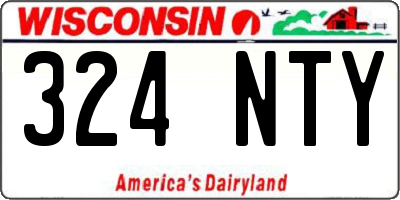 WI license plate 324NTY