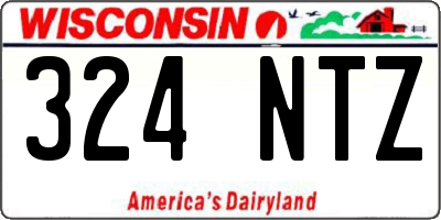 WI license plate 324NTZ