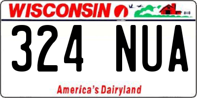 WI license plate 324NUA