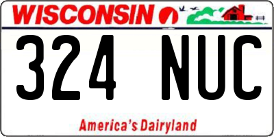 WI license plate 324NUC