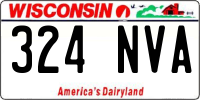 WI license plate 324NVA