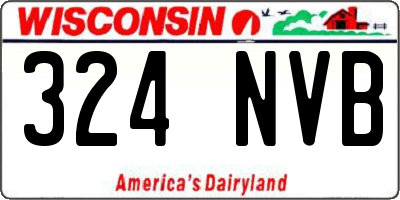 WI license plate 324NVB