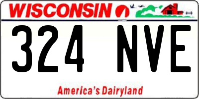 WI license plate 324NVE