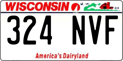 WI license plate 324NVF