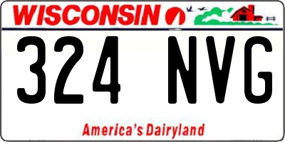 WI license plate 324NVG