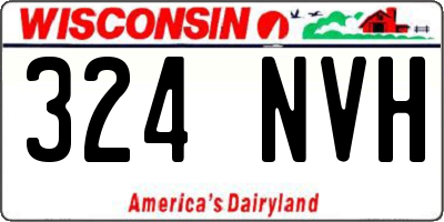 WI license plate 324NVH