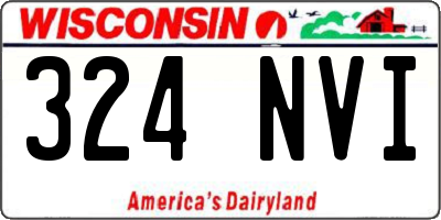 WI license plate 324NVI