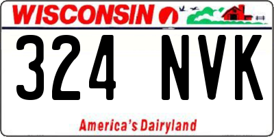 WI license plate 324NVK