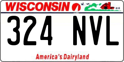 WI license plate 324NVL