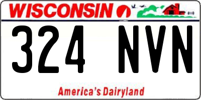 WI license plate 324NVN