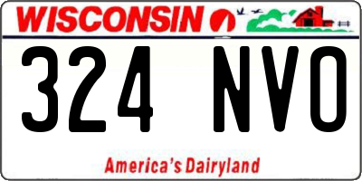 WI license plate 324NVO