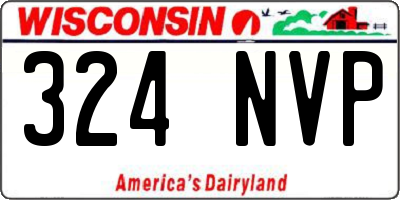 WI license plate 324NVP