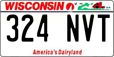 WI license plate 324NVT