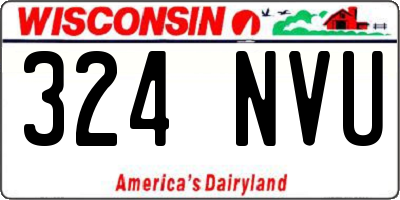 WI license plate 324NVU