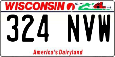 WI license plate 324NVW