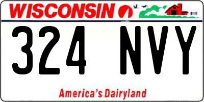 WI license plate 324NVY