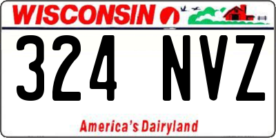 WI license plate 324NVZ