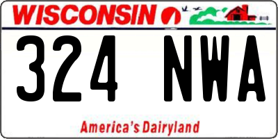 WI license plate 324NWA