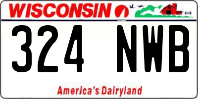WI license plate 324NWB